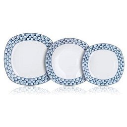 Obrázek pro produkt Banquet Sada talířů square LOUNGE, 18 ks